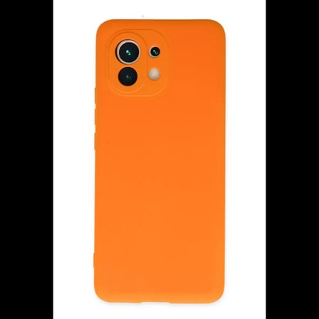 Xiaomi Mi 11 Kılıf Nano içi Kadife Silikon - Turuncu