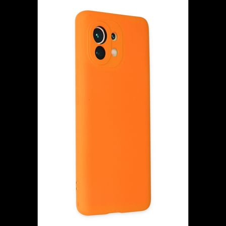 Xiaomi Mi 11 Kılıf Nano içi Kadife Silikon - Turuncu