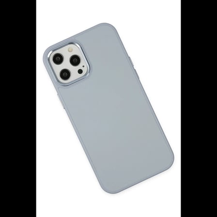 Apple iPhone 12 Pro Max Kılıf Asya Deri Silikon - Sierra Blue