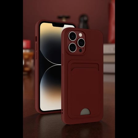 Apple iPhone 13 Pro Max Kılıf Kelvin Kartvizitli Silikon - Lila