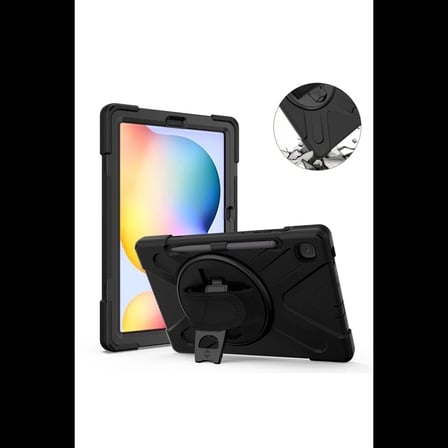 Samsung Galaxy P610 Tab S6 Lite 10.4 Kılıf Amazing Tablet Kapak - Siyah