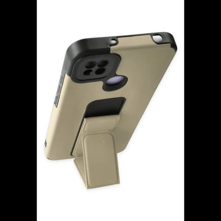 Xiaomi Redmi 9C Kılıf Mega Standlı Silikon - Gold