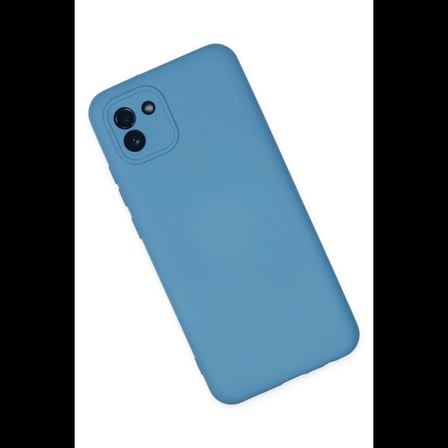 Samsung Galaxy A03 Kılıf Nano içi Kadife Silikon - Mavi
