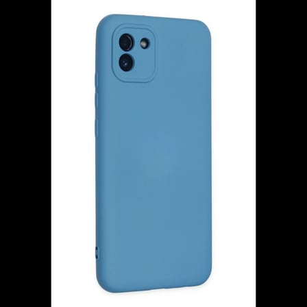 Samsung Galaxy A03 Kılıf Nano içi Kadife Silikon - Mavi