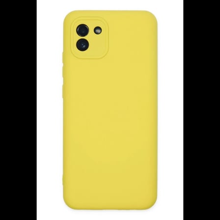 Samsung Galaxy A03 Kılıf Nano içi Kadife Silikon - Sarı