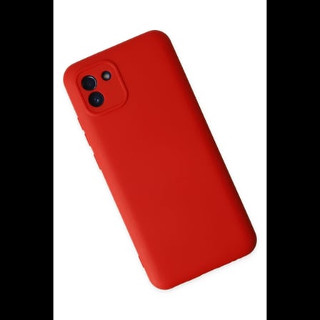 Samsung Galaxy A03 Kılıf Nano içi Kadife Silikon - Kırmızı