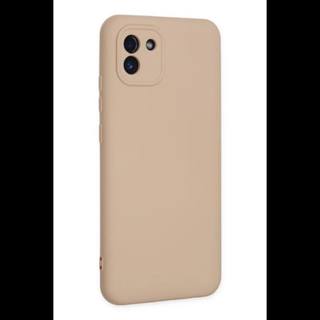 Samsung Galaxy A03 Kılıf Nano içi Kadife Silikon - Pudra