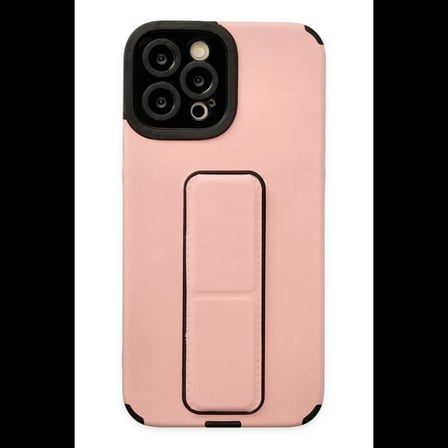 Apple iPhone 12 Pro Max Kılıf Mega Standlı Silikon - Pudra