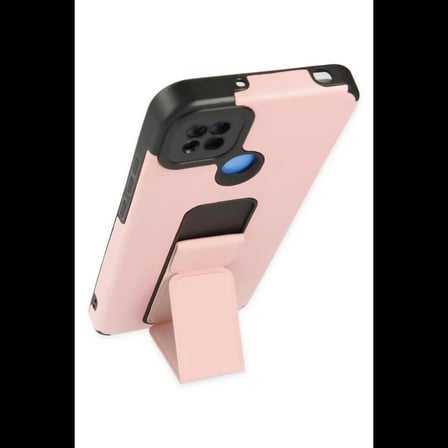 Xiaomi Redmi 9C Kılıf Mega Standlı Silikon - Pudra