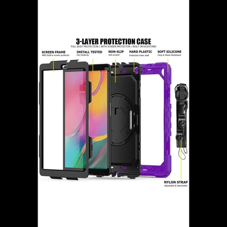Samsung Galaxy T510 Tab A 10.1 Kılıf Pars Tablet Kapak - Mor