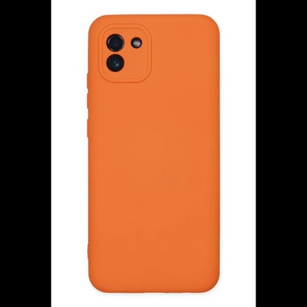 Samsung Galaxy A03 Kılıf Nano içi Kadife Silikon - Turuncu