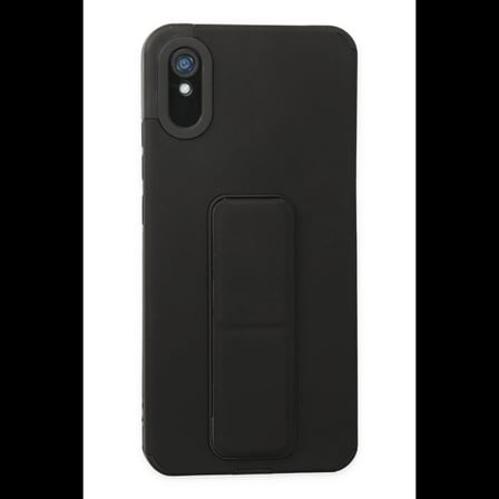 Xiaomi Redmi 9A Kılıf Mega Standlı Silikon - Siyah