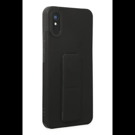 Xiaomi Redmi 9A Kılıf Mega Standlı Silikon - Siyah