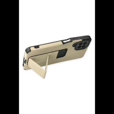 Samsung Galaxy A22 Kılıf Mega Standlı Silikon - Gold