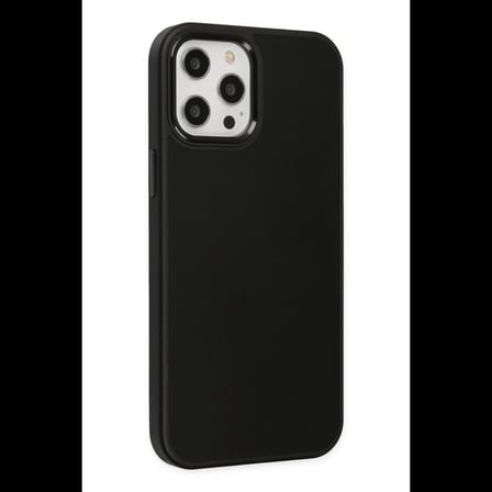 Apple iPhone 12 Pro Max Kılıf Asya Deri Silikon - Siyah