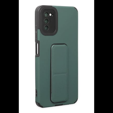 Samsung Galaxy A03S Kılıf Mega Standlı Silikon - Yeşil