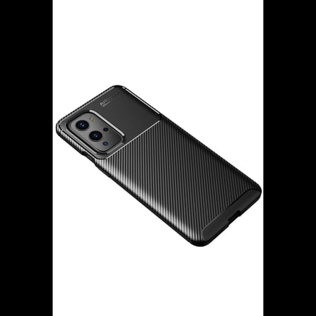 One Plus 9 Pro Kılıf Auto Focus Karbon Kapak - Siyah