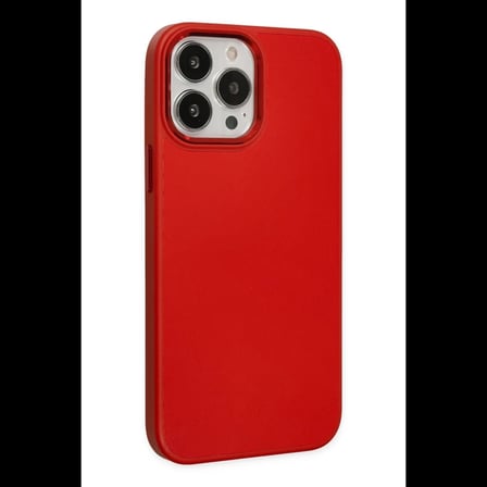 Apple iPhone 13 Pro Max Kılıf Asya Deri Silikon - Kırmızı