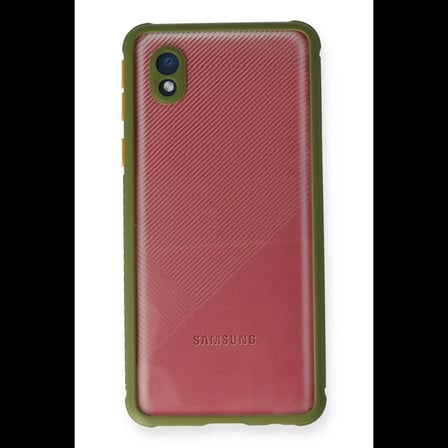 Samsung Galaxy A01 Core Kılıf Miami Şeffaf Silikon - Yeşil