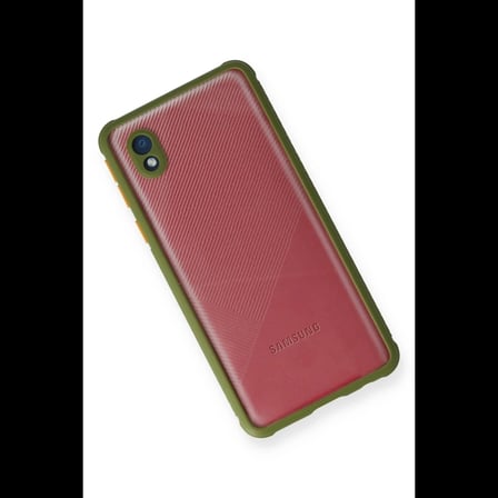 Samsung Galaxy A01 Core Kılıf Miami Şeffaf Silikon - Yeşil