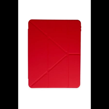 Apple iPad Pro 12.9 (2021) Kılıf Kalemlikli Mars Tablet Kılıfı - Kırmızı