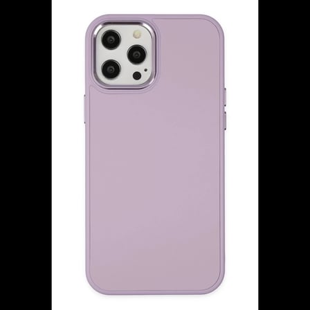 Apple iPhone 12 Pro Max Kılıf Asya Deri Silikon - Lila