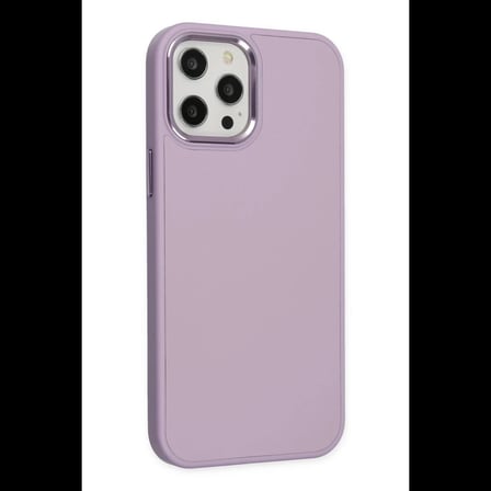 Apple iPhone 12 Pro Max Kılıf Asya Deri Silikon - Lila