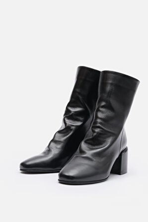 BESTYLE  Mugo %100 Gerçek Doğal Deri 5,5 cm Topuklu Kadın Bot