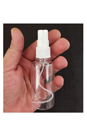 50 Ml Boş Şişe Beyaz Sprey Başlıklı 25 Adet