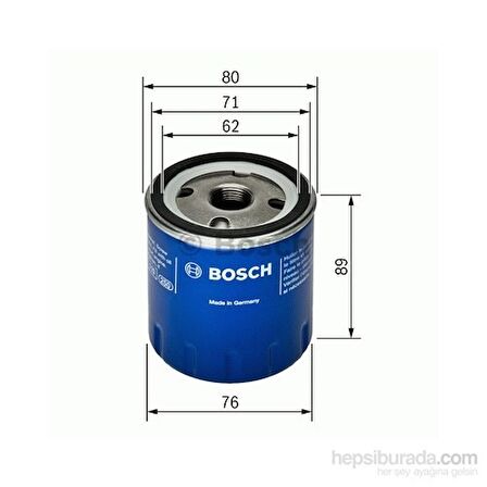 Bosch - Yağ Filtresi (Citroen Berlıngo) - Bsc 0 451 103 261