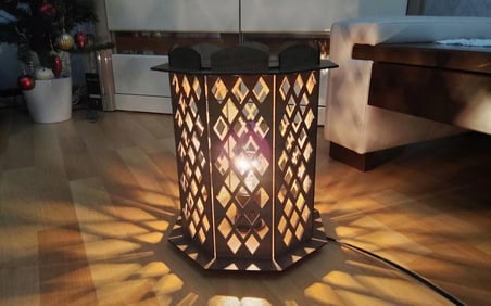 BSD SEKİZ KÖŞE BAKLAVA DESENLİ ABAJUR