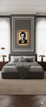 BSD Dekoratif ATATÜRK Portreli Ledli Tablo