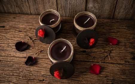 BSD Atölye Kakao Kokulu  Mdf Altlıklı, Kapaklı Ev Yapımı Dekoratif Aroma Terapi Mumu