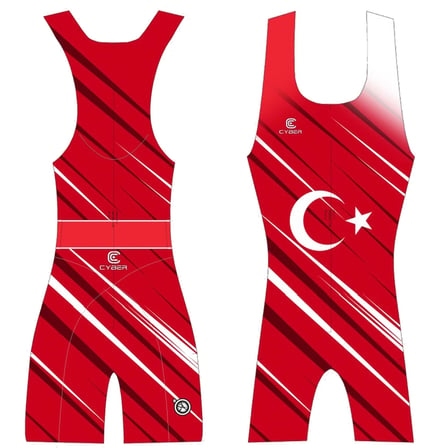 CYBER 2026 ŞİMŞEK DESENLİ ERKEK GÜREŞ MAYOSU