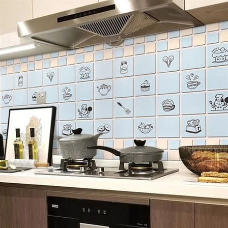 Yüksek Sıcaklığa Dayanıklı Kendiliğinden Yapışkanlı Film Su ve Yağ Geçirmez Duvar Folyosu (5468)