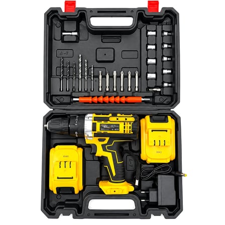 SARI 1850 RPM STANLIY-CORDLESS 18W ŞARJLI MATKAP SETİ ÇANTALI YEDEK BATARYA ATS1402 (5468)