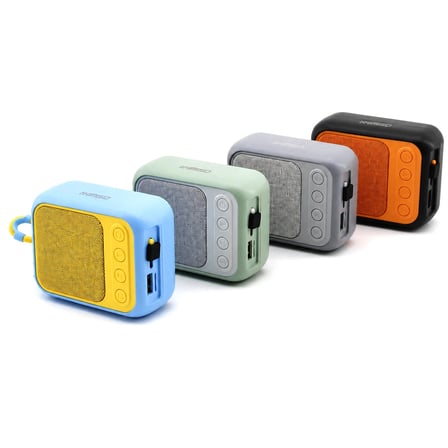 BLUETOOTH WİRELESS MİNİ HOPARLÖR SPEAKER RENKLİ TYPE-C ŞARJLI 5W MİKROFON - KART GİRİŞİ PL-4692 (5468)