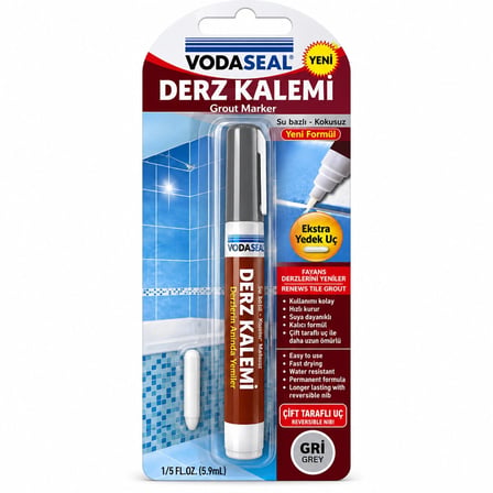 10 ADET GRİ DERZ KALEMİ SU BAZLI - KOKUSUZ YEDEK UÇ (5468)