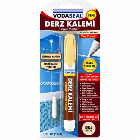 10 ADET BEJ DERZ KALEMİ SU BAZLI - KOKUSUZ YEDEK UÇ (5468)