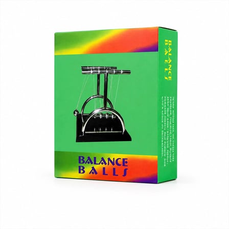 BALANCE BALLS BÜYÜK NEWTON - METAL DENGE TOPLARI MASA ÜSTÜ (5468)