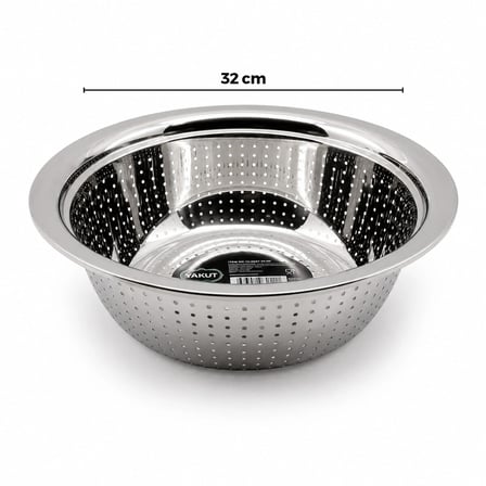 32CM KULPSUZ PASLANMAZ METAL SEPET SÜZGEÇ (5468)