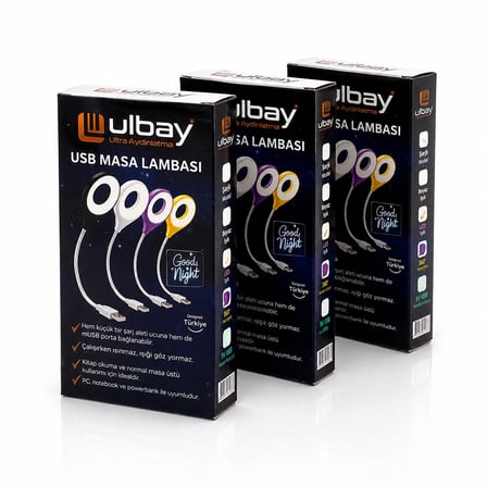MASA LAMBASI RENKLİ USB GİRŞİLİ (5468)