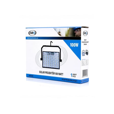 100W GÜNEŞ ENERJİLİ LED IŞIK SOLAR PROJEKTÖR - FENER KAMP - DIŞ MEKAN 3 FARKLI LED IŞIK 348960 LMB (5468)
