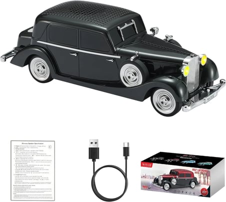 Retro Klasik Araba Bluetooth Hoparlör Kablosuz HD Ses FM Radyo YG-239 (5468)