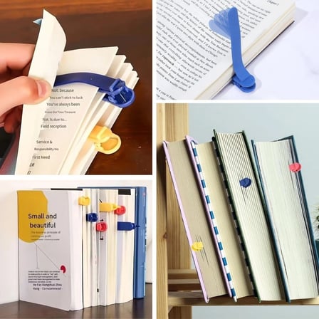 3’lü Otomatik Kitap Ayıracı – Akıllı Silikon Yer İmi Klips Seti, Okuma Severler İçin Pratik Kitap Aksesuarı (5468)
