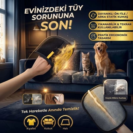 büyük boy evcil hayvan tüy alma eldiveni, geliştirilmiş elektrostatik tüy toplayıcı kedi köpek bakım ve temizlik eldiveni (5468)