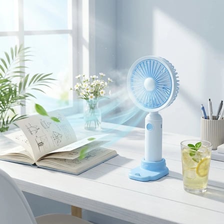 3 Kademeli Masaüstü Fan – Telefon Tutuculu Özellikli Standlı Elde Taşınabilir Mini Fan  EKL29 (5468)