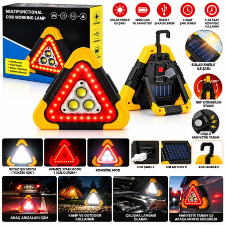 SOLARLI - USB ŞARJLI ARAÇ REFLEKTÖRÜ (5468)