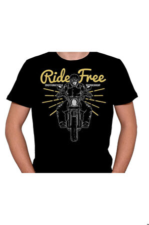 Ride Free Motor Harley Tişört Unisex T-shirt