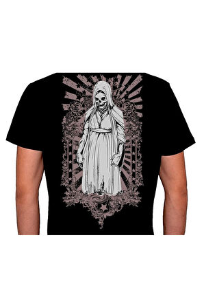 Metall Skull Woman Rahibe Tişört Unisex T-shirt